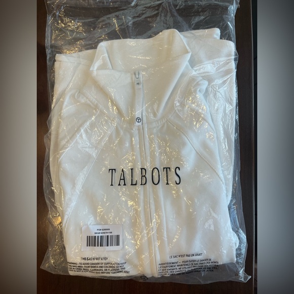 Talbot's Modal French Terry Jacket in White - Picture 2 of 4
